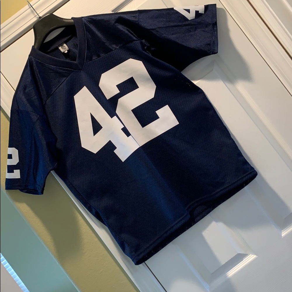 Classic Rare Football Jersey Navy Blue #42